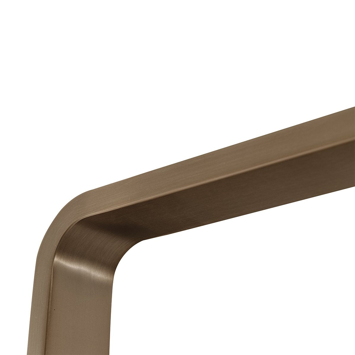 Maison Debrah Gradven tall open shelving unit with brushed bronze steel frame and four shelves — view 3