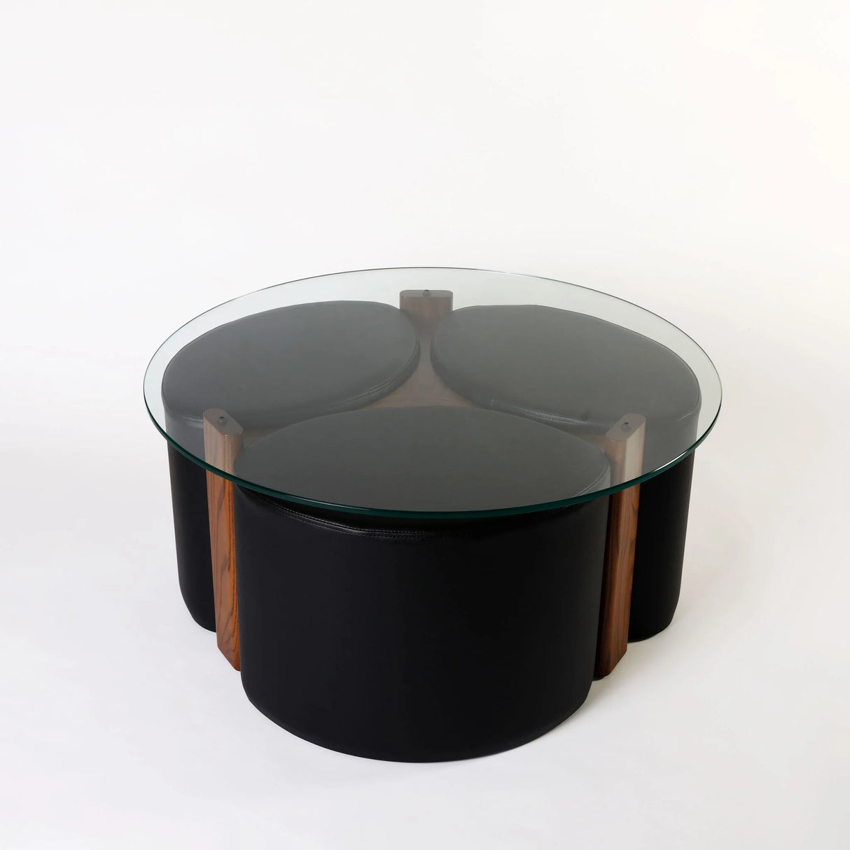 Rondo Pouffé Table Suite, Cocolea, Dark Ash, Black,