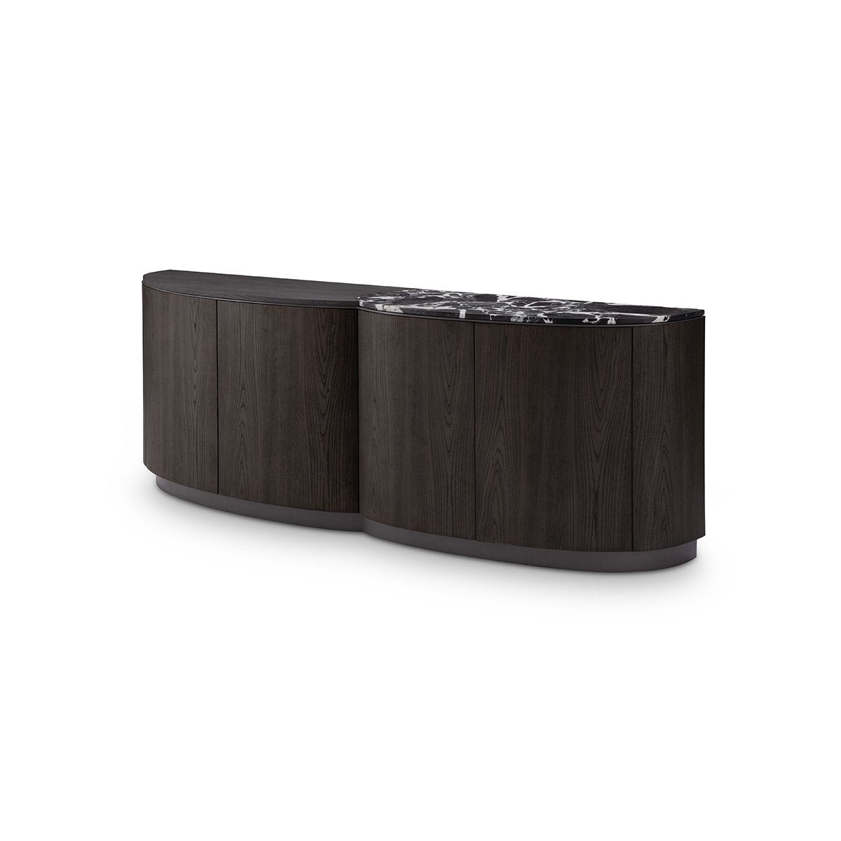 Muscat Marble and Dark Grey Elm Sideboard with Split Top, Maison Debrah, , ,
