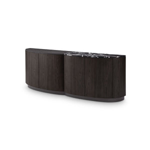 Muscat Marble and Dark Grey Elm Sideboard with Split Top, Maison Debrah, , ,