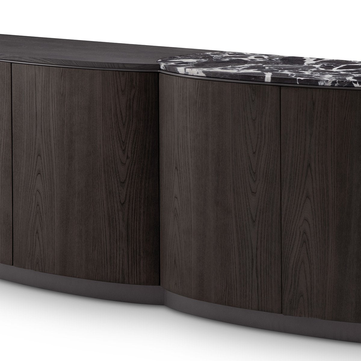 Muscat Marble and Dark Grey Elm Sideboard with Split Top, Maison Debrah, , ,