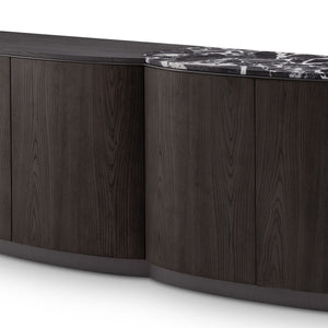 Muscat Marble and Dark Grey Elm Sideboard with Split Top, Maison Debrah, , ,