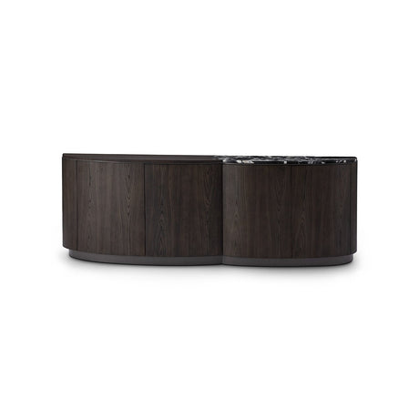 Muscat Marble and Dark Grey Elm Sideboard with Split Top, Maison Debrah, , ,