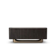 Maison Debrah Ravlen dark grey elm sideboard with ceramic top and arched brass base