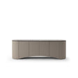 Kavren Travertine Top TV Unit with Taupe Faux Leather Body, Maison Debrah, , ,