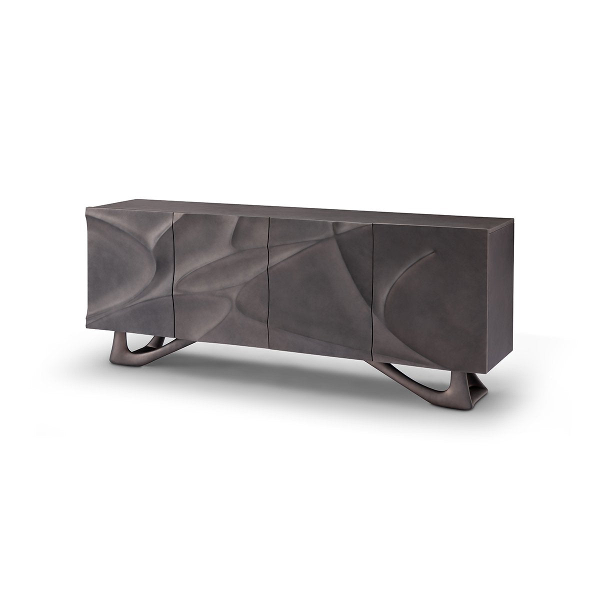Vin Gris Sculptural Sideboard in Two-Tone Grey with Fibreglass Base, Maison Debrah, , ,