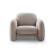 Maison Debrah Macbeth nubuck leather armchair with brushed brass stainless steel details