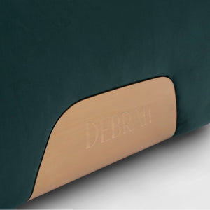 Maison Debrah Macbeth nubuck leather armchair with brushed brass stainless steel details — view 6