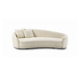 Maison Debrah Muse curved fully upholstered sofa with concealed swivel base