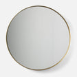 Leo Round Mirror in Brass, Schoolhouse, , ,