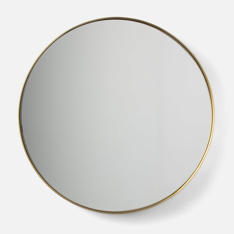 Leo round brass wall mirror by Schoolhouse