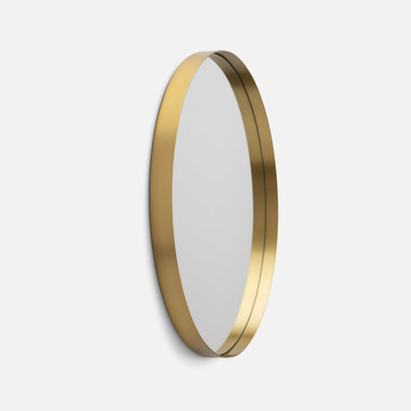 Leo Round Mirror in Brass – view 2