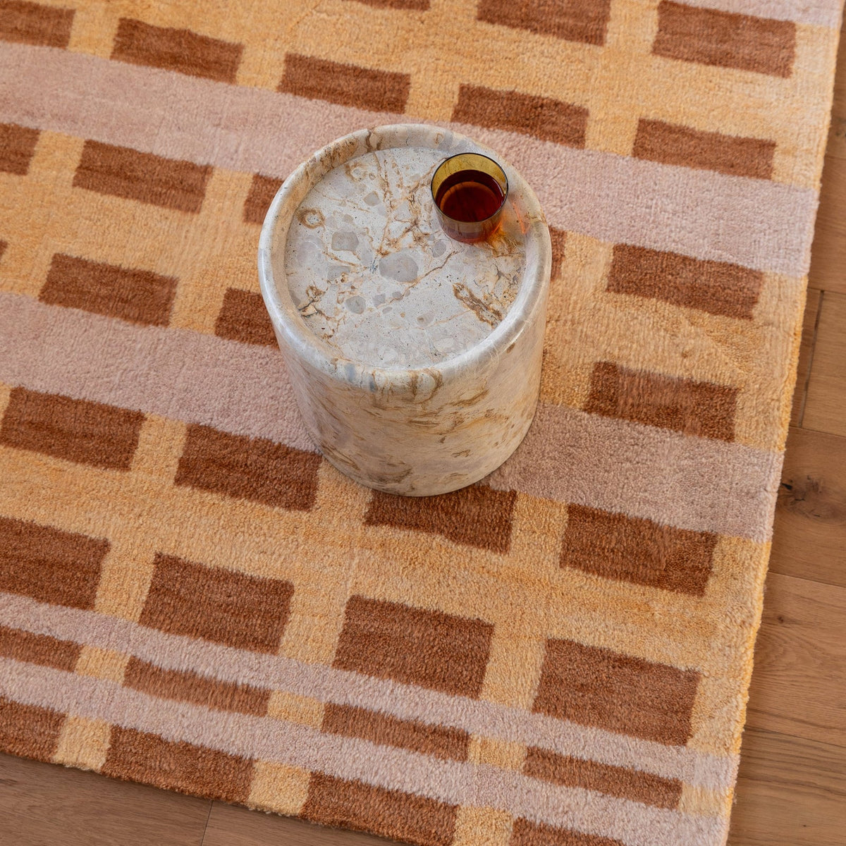 Cylinder Stone Side Table in Natural Stone – view 6