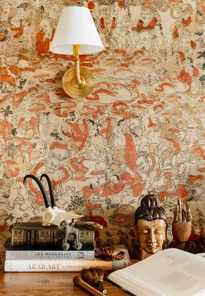 Spiritual Journey Wallpaper in Orange, Cocolea Natty & Polly, , ,