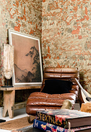 Spiritual Journey Wallpaper in Orange, Cocolea Natty & Polly, , ,
