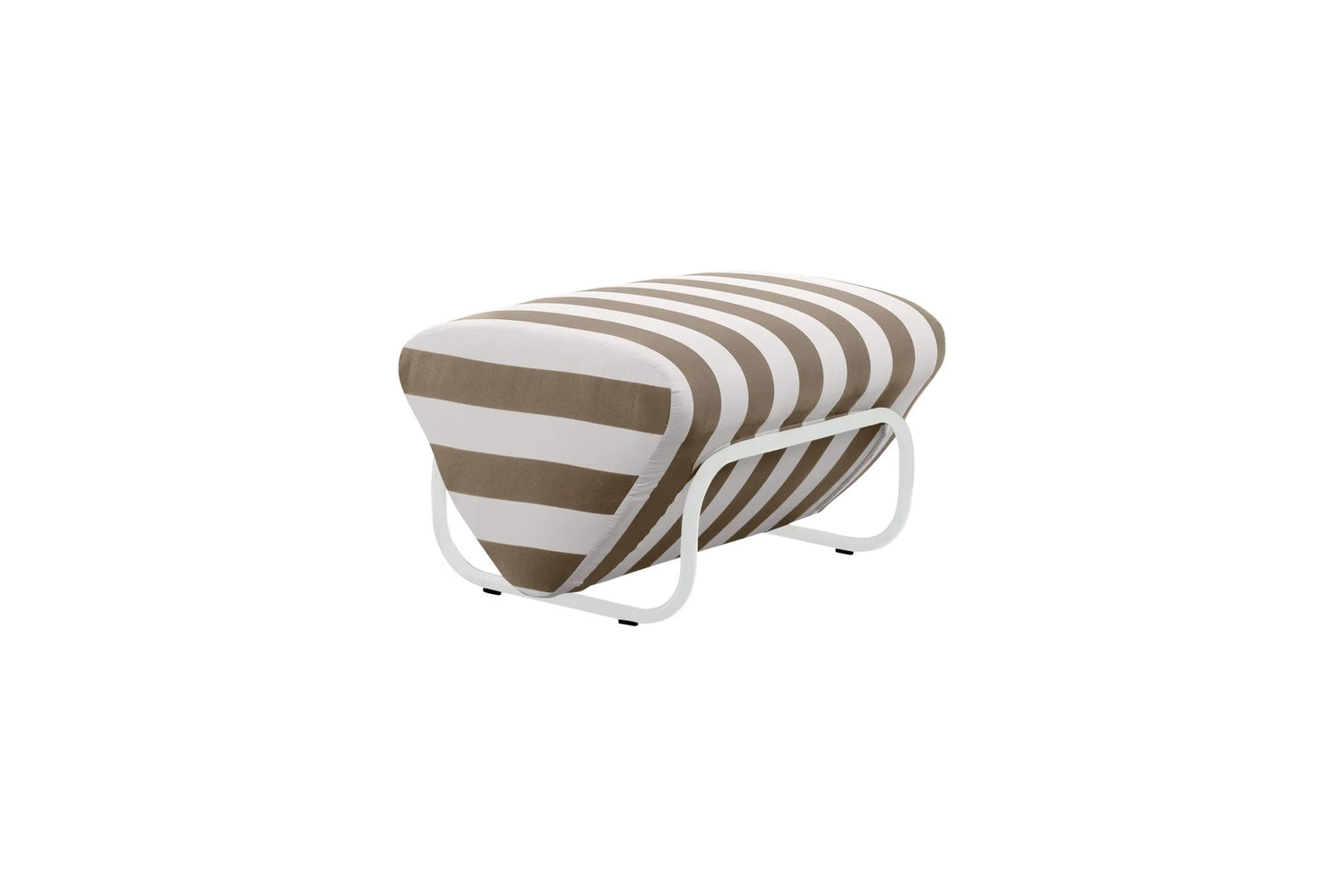 Outdoor Trend Foot Stool Mallacoota, Cocolea, Powder Coat - Pearl White - Gloss, Sand,