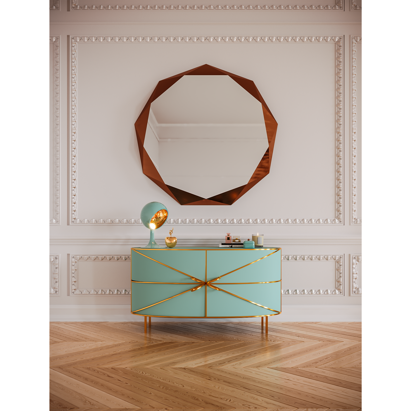 Stella Mirror Small Rose, Cocolea, , ,