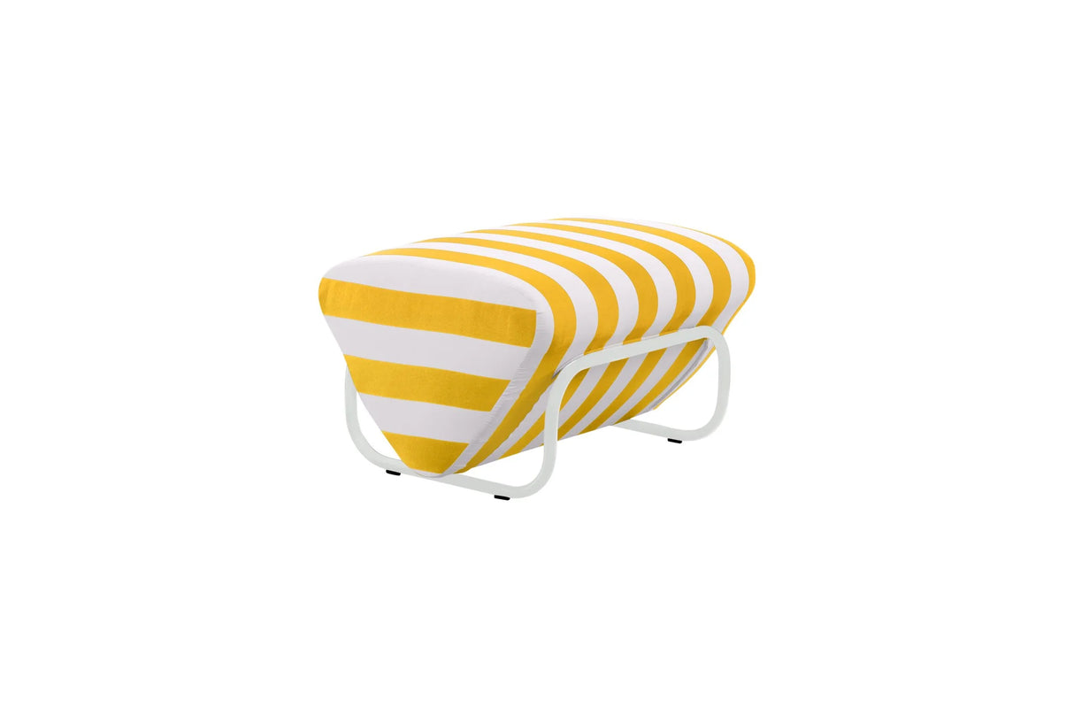 Outdoor Trend Foot Stool Mallacoota, Cocolea, Powder Coat - Pearl White - Gloss, Sunshine,