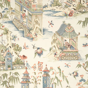 Grand Palace wallpaper in Taupe by Natty & Polly, full pattern view