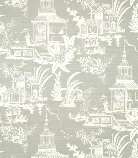 Empress Court Wallpaper, Cocolea Natty & Polly, Grey, Per roll (91.4 cm × 7.32 m),