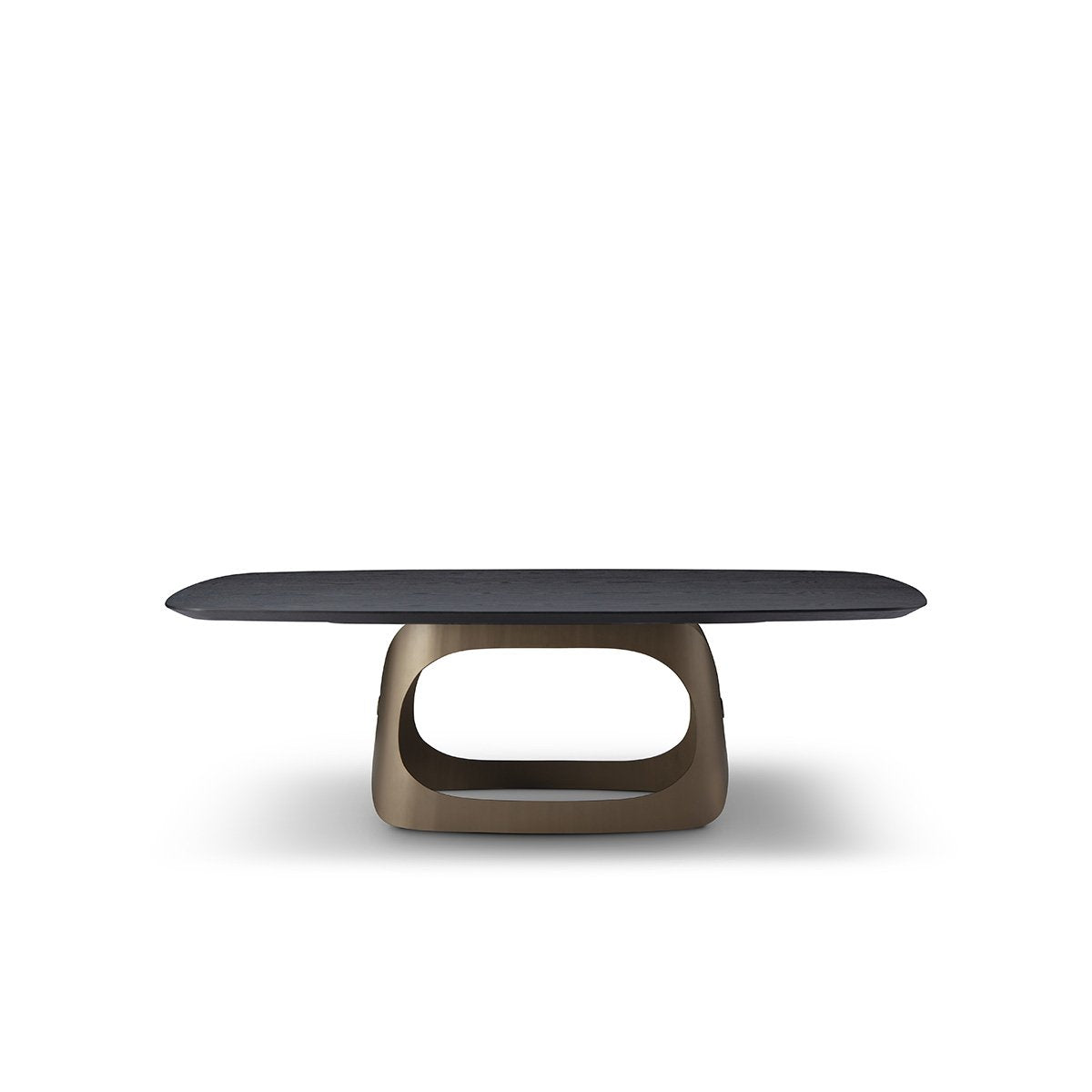 Chasson Rectangular Oak Dining Table with Brass-Tone Base, Maison Debrah, , ,