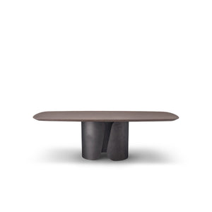 Beaurive Rectangular Light Grey Elm Dining Table on Iron Frame, Maison Debrah, , ,