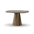 Brelon Scalloped Frosted Glass Dining Table on Sculpted Brass Base, Maison Debrah, , ,