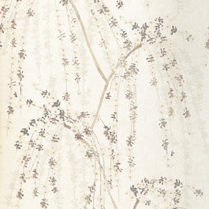 Weeping Blossom wallpaper in White by Natty & Polly, full pattern view