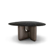 Caslen Round Ripple Glass Dining Table in Tawny & Grey, Maison Debrah, , ,