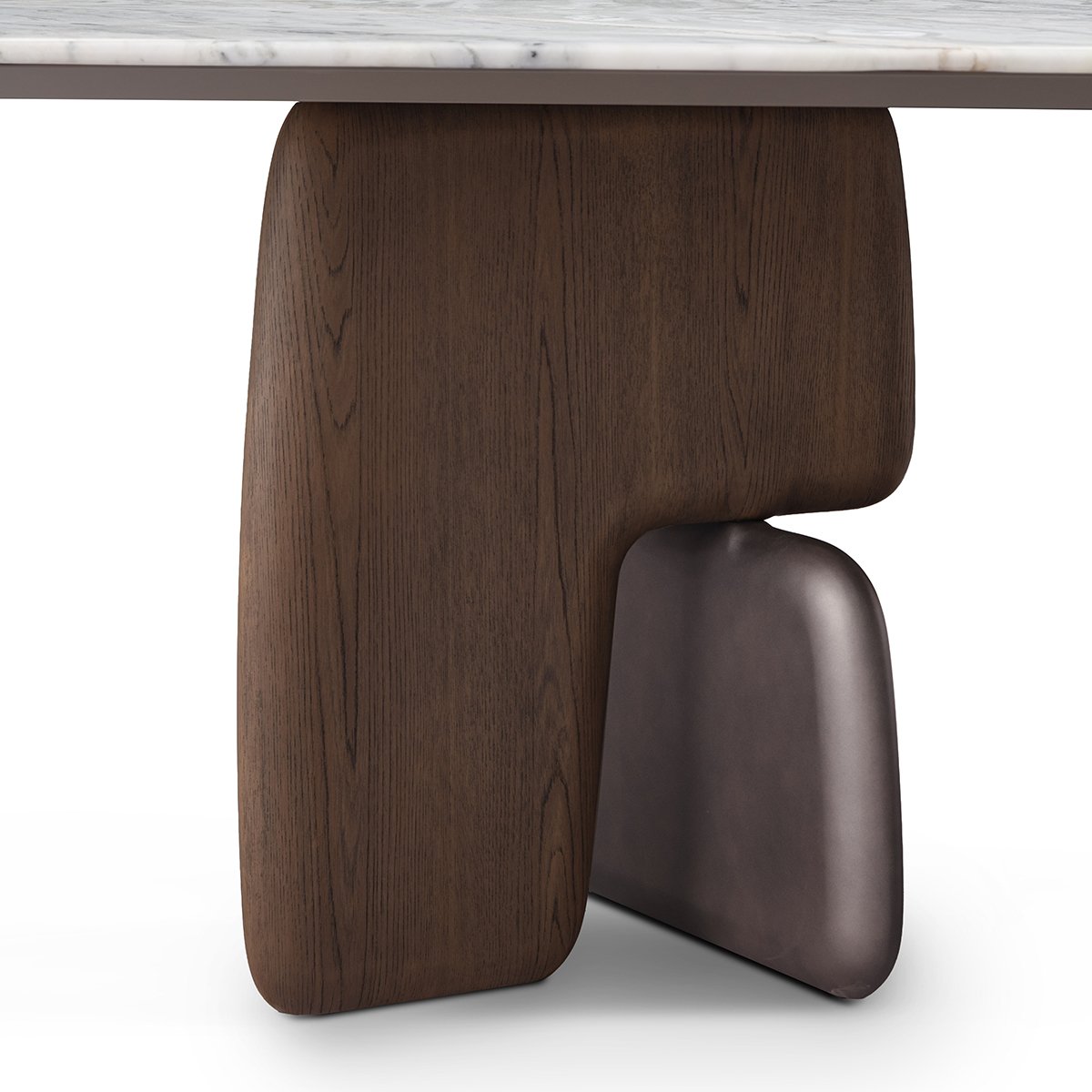 Clavène Fendi Snow White Marble Dining Table with Sculpted Base, Maison Debrah, , ,