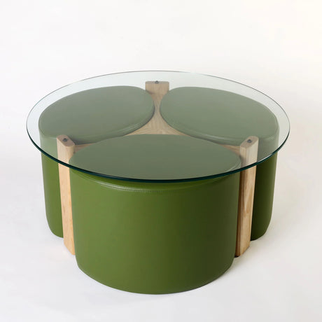 Rondo Pouffé Table Suite, Cocolea, Clear Ash, Sprout,