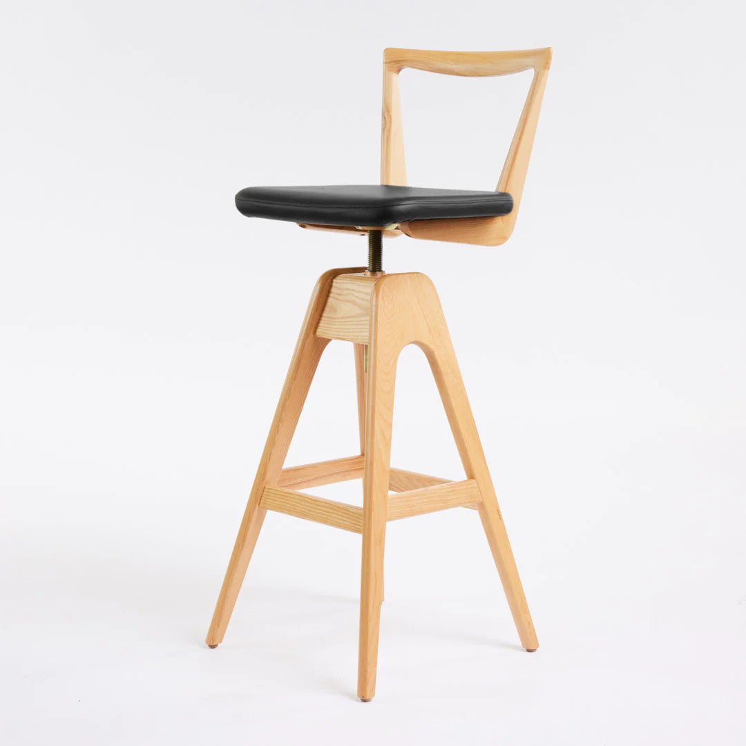 Danish Bar Stool Clear Ash