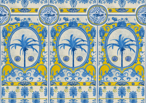 The Villa Wallpaper Mural, Cocolea Natty & Polly, Yellow, Mural (156 × 300 cm),