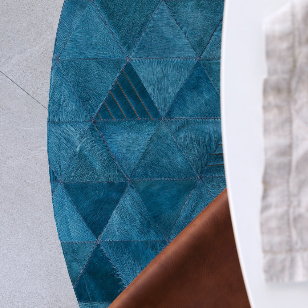 Trilogia Rug - Dark Jade Circulo Art Hide Rug, Cocolea, , ,