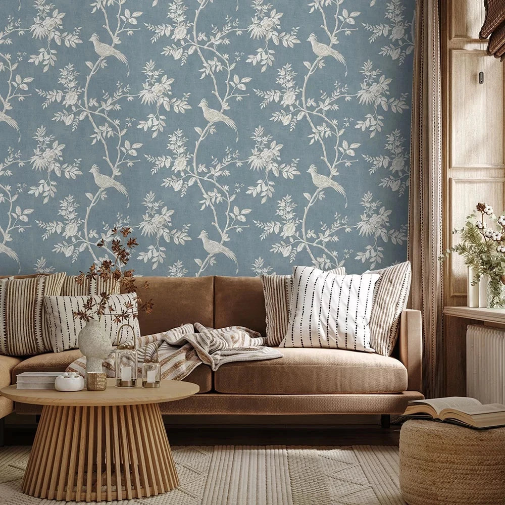 Covent Garden Wallpaper, Cocolea Natty & Polly, Denim Blue, Per roll (53 cm × 10 m),