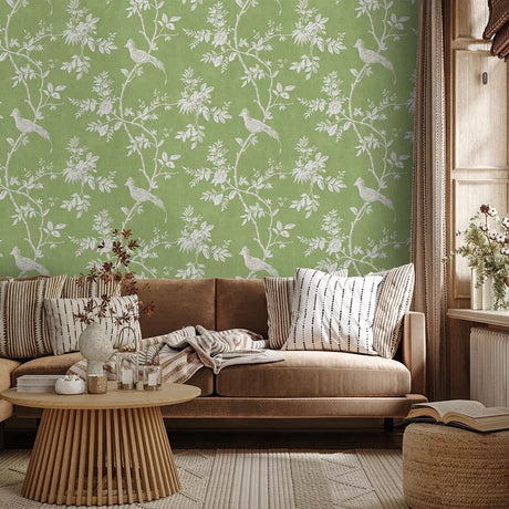Covent Garden Wallpaper, Cocolea Natty & Polly, Lime Green, Per roll (53 cm × 10 m),