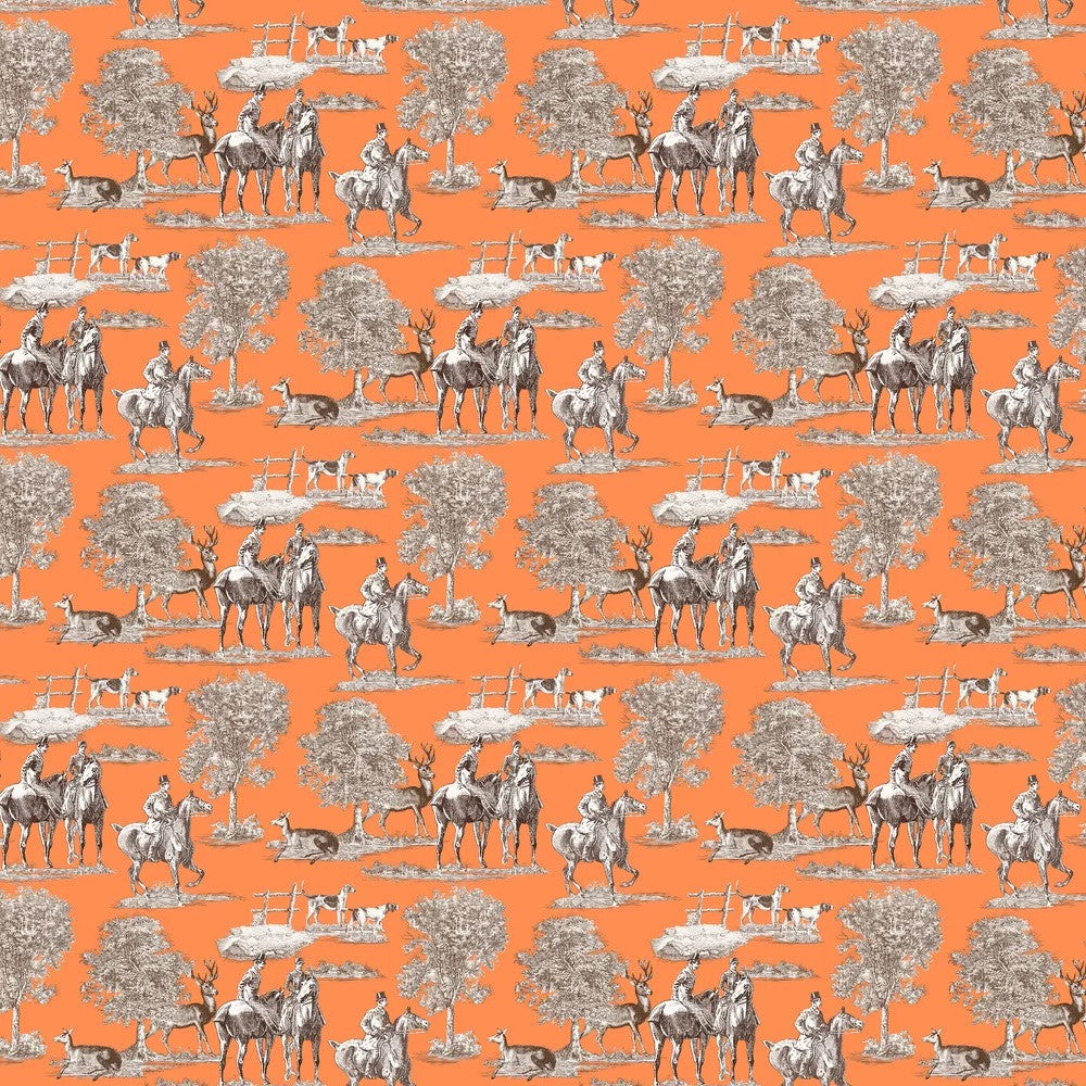 Studley Wallpaper, Cocolea Natty & Polly, Bright Coral, Per roll (53 cm × 10 m),