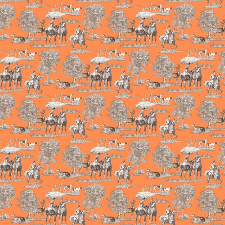 Studley Wallpaper, Cocolea Natty & Polly, Bright Coral, Per roll (53 cm × 10 m),