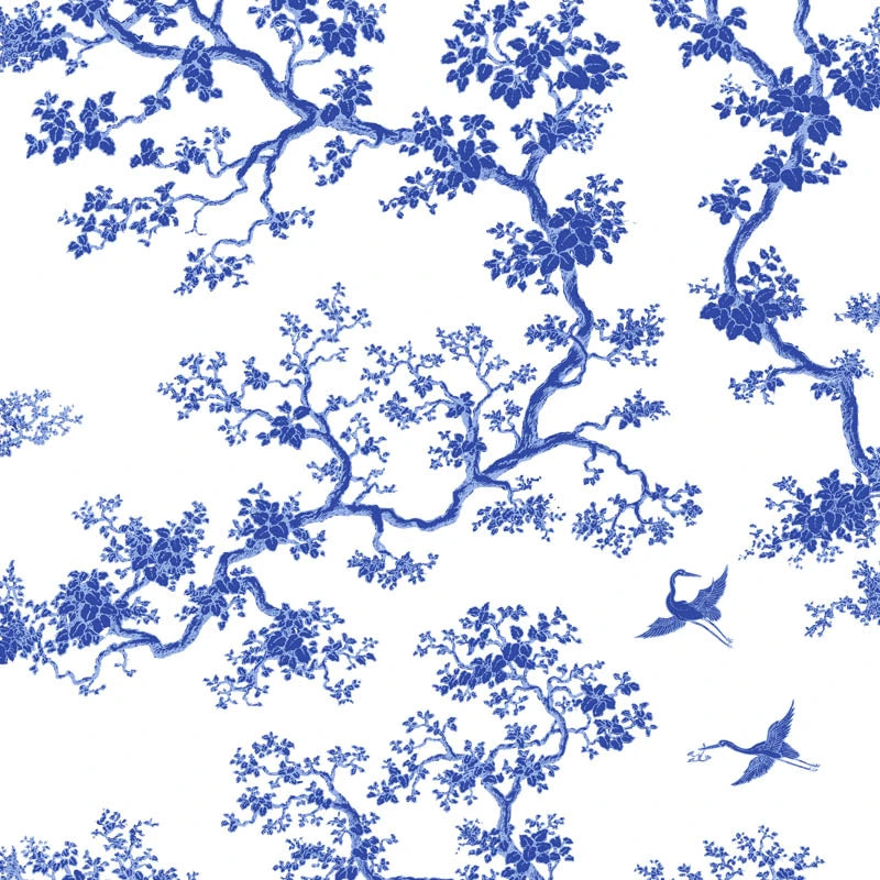The Cranes wallpaper in China by Natty & Polly, full pattern view