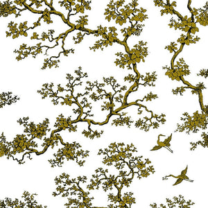 The Cranes wallpaper in Matinee by Natty & Polly, full pattern view