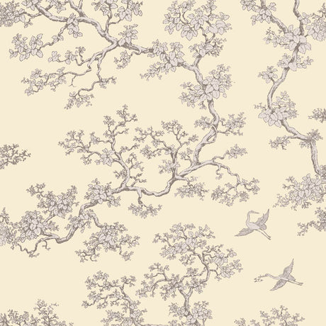 The Cranes Wallpaper, Cocolea Natty & Polly, Porcelain, Per roll (61.5 cm × 10 m),