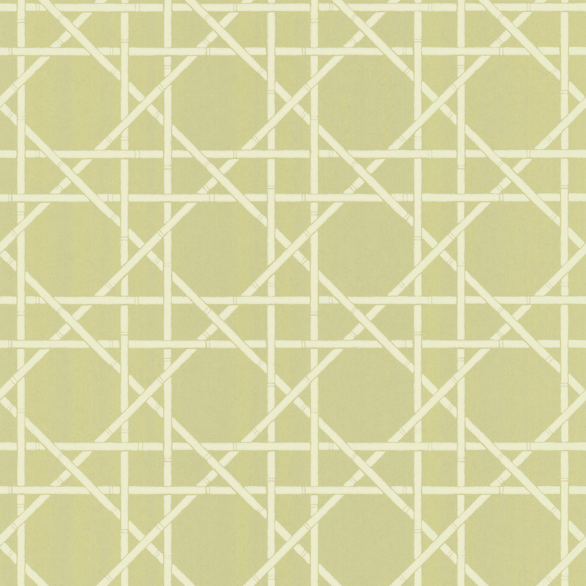 Trellis wallpaper in Dusty Lemon by Natty & Polly, full pattern view