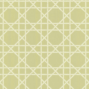 Trellis wallpaper in Dusty Lemon by Natty & Polly, full pattern view