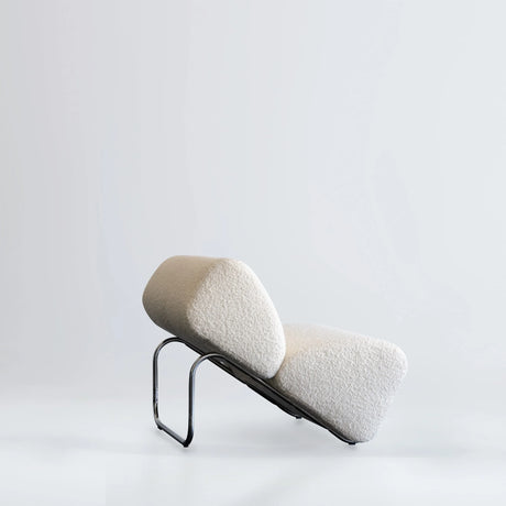 Trend Module Lounge with Bouclé, Cocolea, Chrome, Ivory,