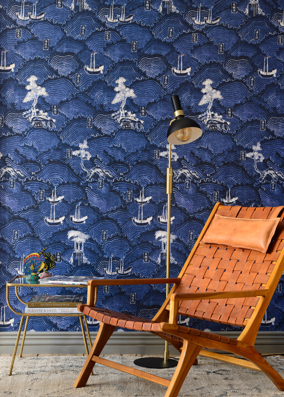 Waves of Tsushima Wallpaper, Cocolea Natty & Polly, Per roll (52 cm × 9 m), ,