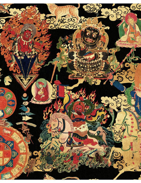 Tibetan Tapestry Wallpaper in Metallic, Cocolea Natty & Polly, , ,