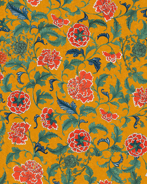 Chinese Ornament Wallpaper in Ochre, Cocolea Natty & Polly, , ,