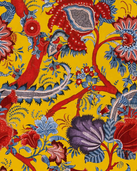 Chinese Paisley Wallpaper in Ochre, Cocolea Natty & Polly, , ,