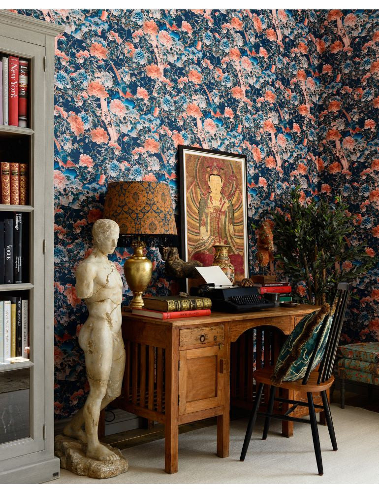 A Manchurian Night Wallpaper in Blue, Cocolea Natty & Polly, , ,