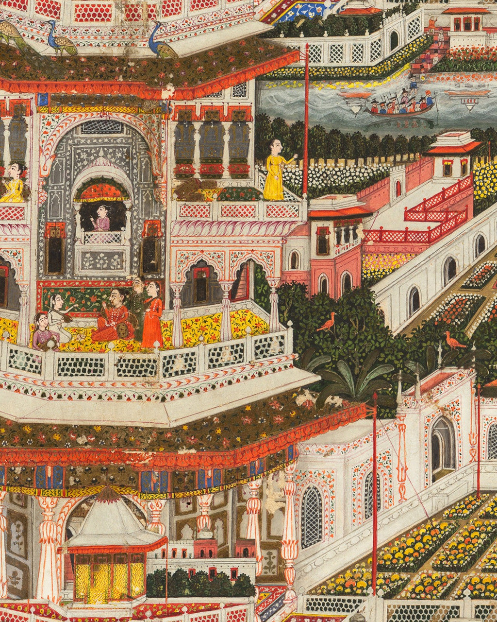 Indian Palace Wallpaper in Ivory & Multi, Cocolea Natty & Polly, , ,